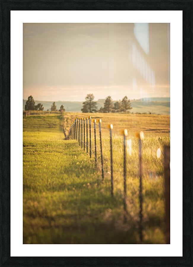 Montana Fenceline Impression et Cadre photo