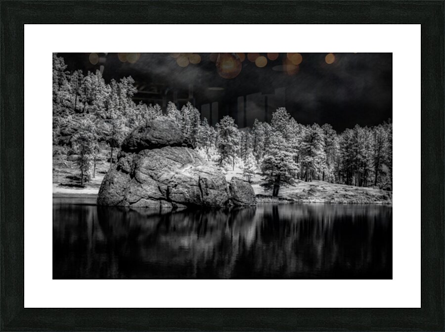 Enigmatic Elegance: Sylvan Lakes Monochrome Marvel Picture Frame print