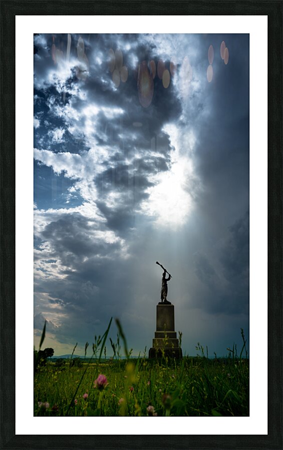 Breaking Through History: Sunset at the 72nd PA Monument Picture Frame print