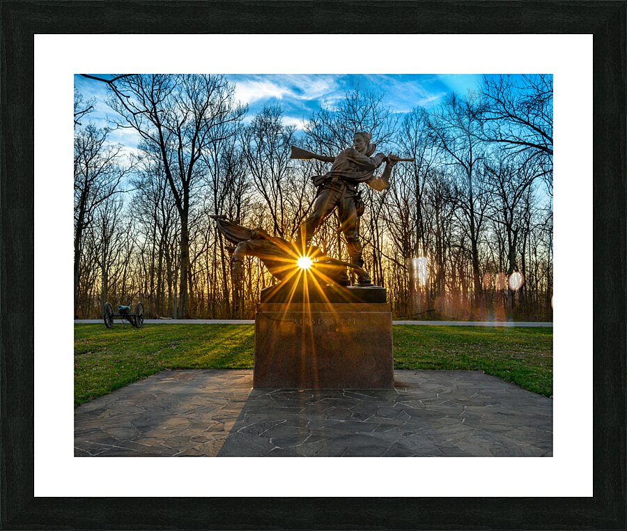 Sunset Warrior: Mississippi At Gettysburg Picture Frame print