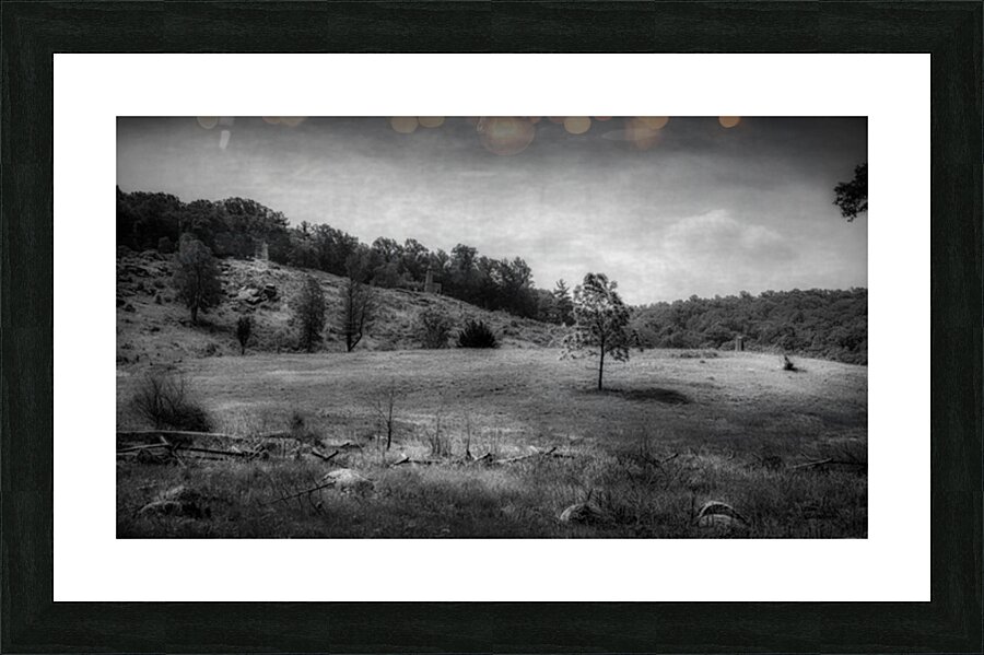 Echoes of Conflict: Little Round Tops Peaceful Remnants Picture Frame print