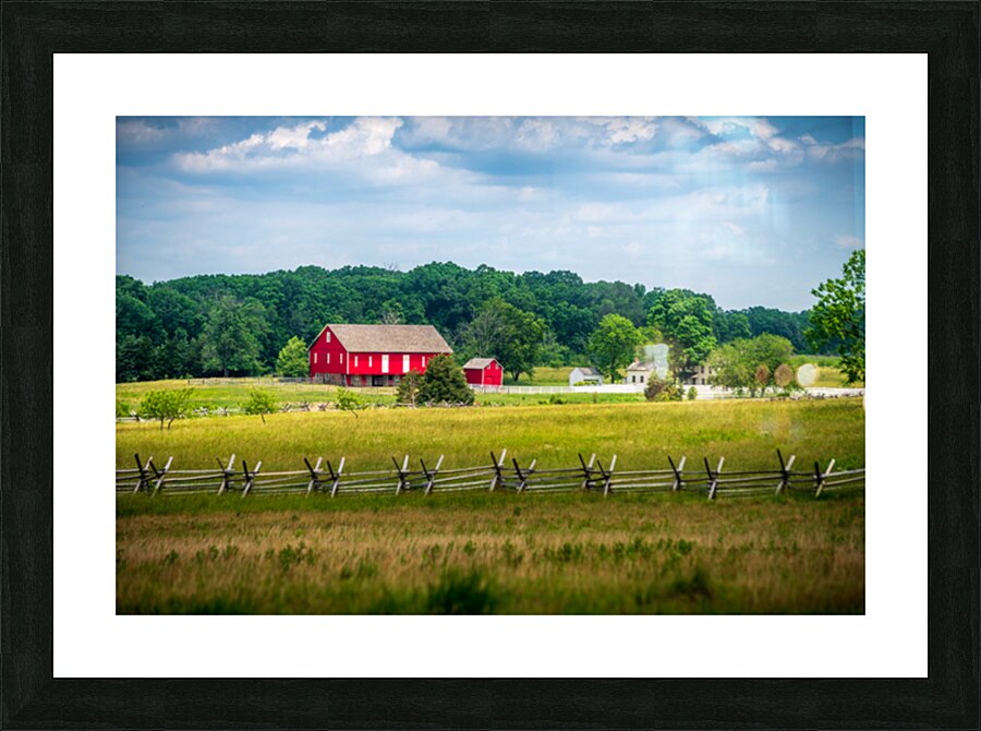 American Pastoral Serenity: A Gettysburg Farm Picture Frame print