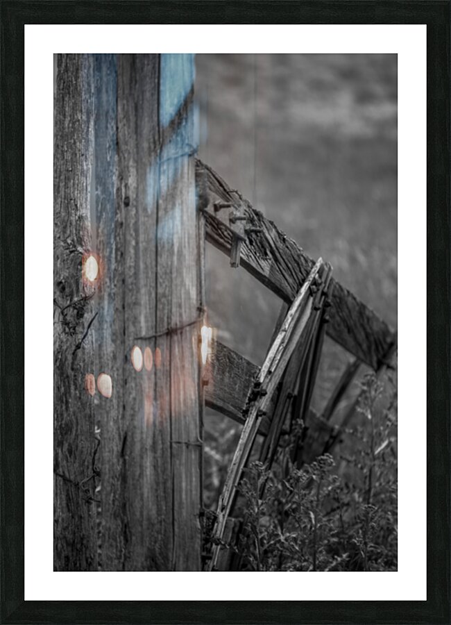 Weathered Gate Picture Frame print