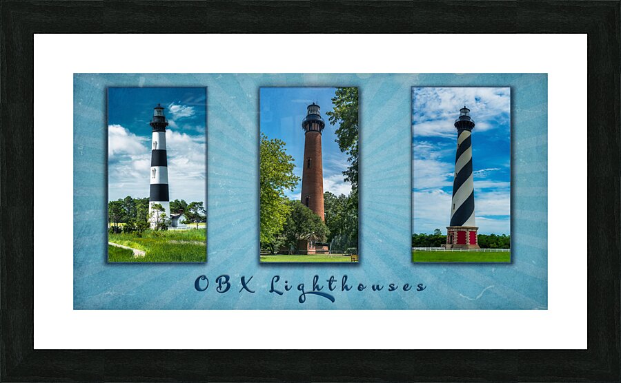 Whispers of Light: Outer Banks Lighthouses Picture Frame print