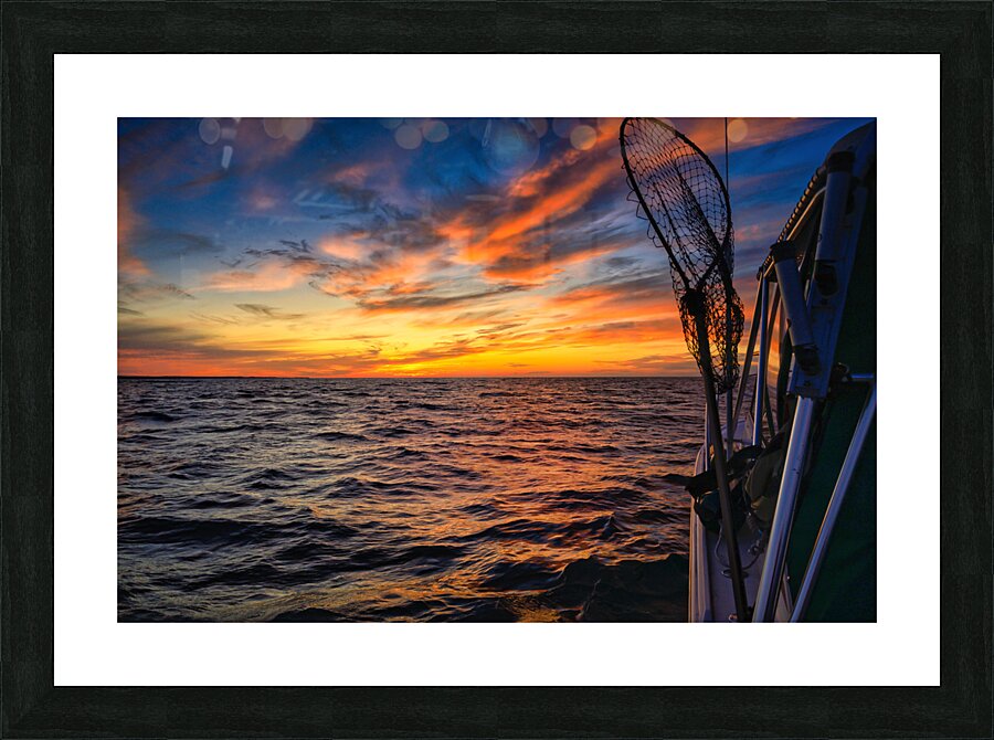 Sailing into Octobers Glow: A Maritime Adventure on the Waves Picture Frame print