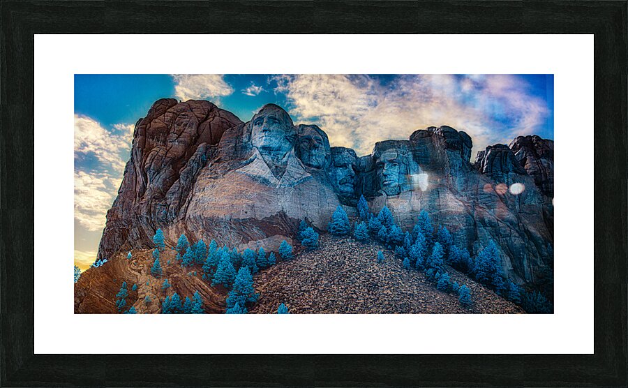 Twilight Blend: Monument and Trees in Purple at Sunset Impression et Cadre photo