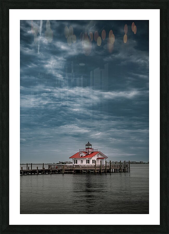 Whispers of Light: Weathering the Storm in North Carolina Picture Frame print