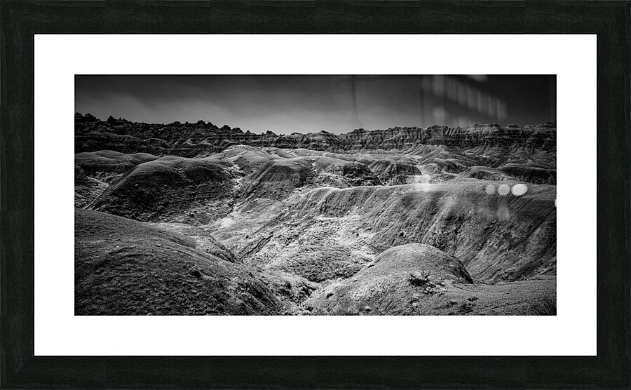 Shadows of the Earth: Sculpted Earth in the Badlands Picture Frame print