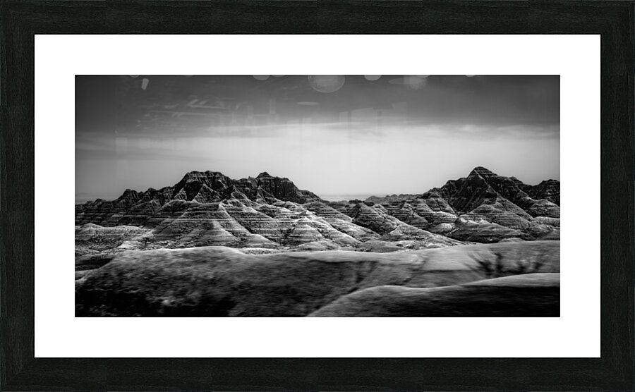 Shadows of the Earth: A Badland Peaks Driveby Picture Frame print