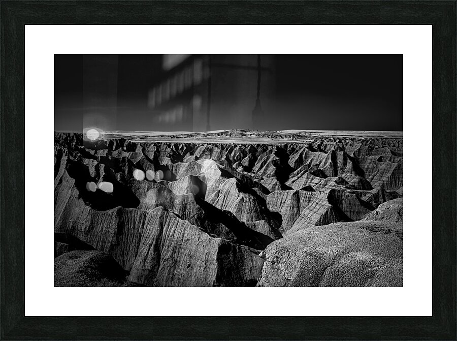 Shadows of the Earth:  A Badlands Vista Picture Frame print