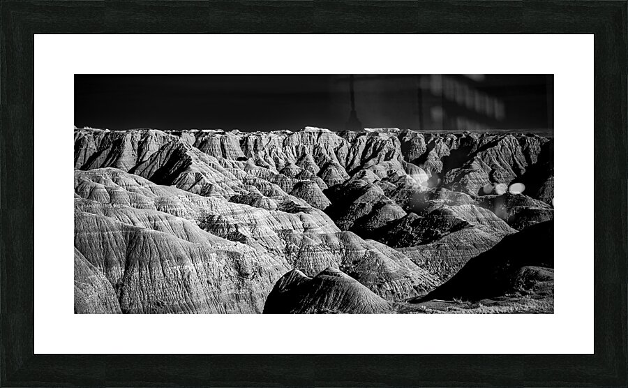 Shadows of the Earth: Ethereal Shadows of the Badlands Picture Frame print