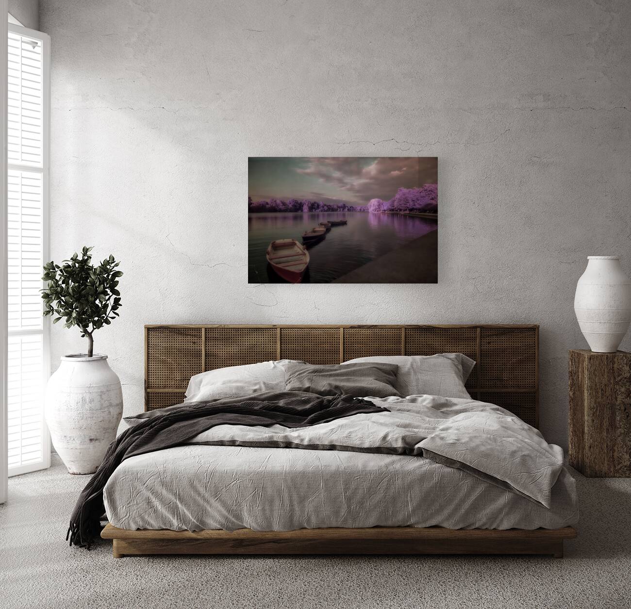 Lavender Waterscape Reverie   Reproduction