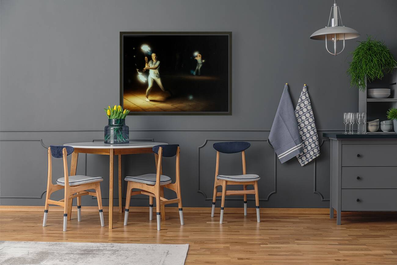 Fiery Grace in Motion Reproduction