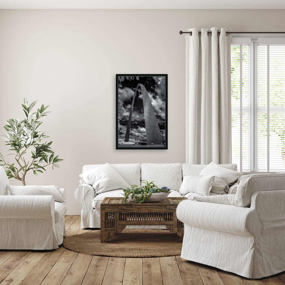 Skyward Monument in Monochrome Reproduction