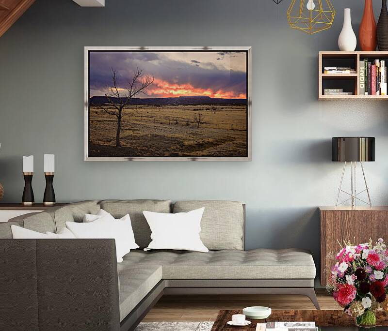 Heavens blaze: sunset symphony in Cold Beer New Mexico Reproduction