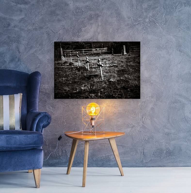 Stillness Among White Crosses Reproduction