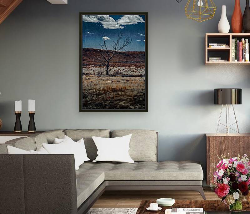 Stoic Silhouette in a Desolate Expanse Reproduction