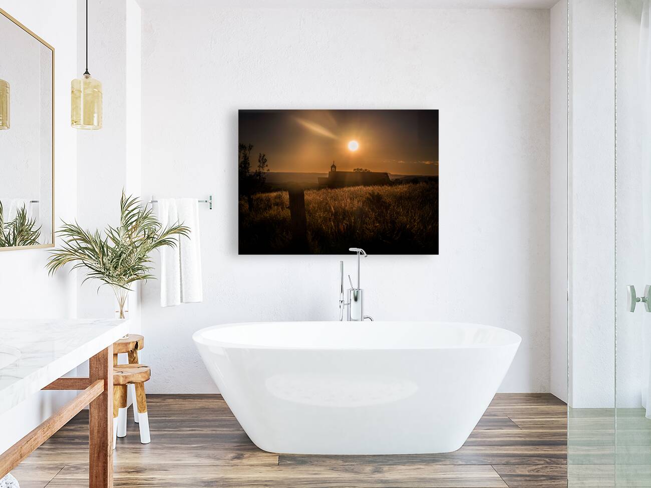 Silhouette in Sunlit Harmony Reproduction