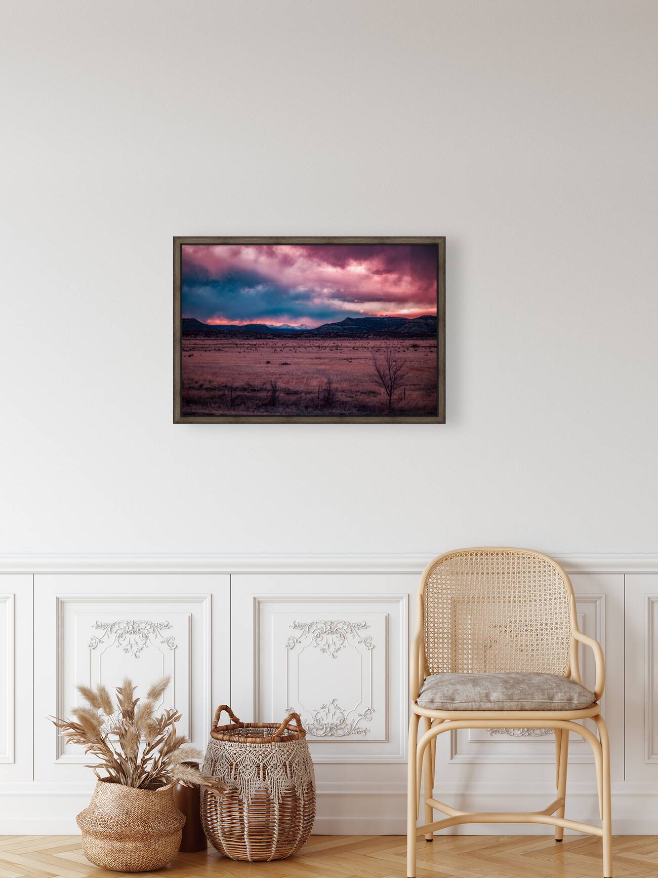 Solitary Harmony Under a Painted Sky Reproduction