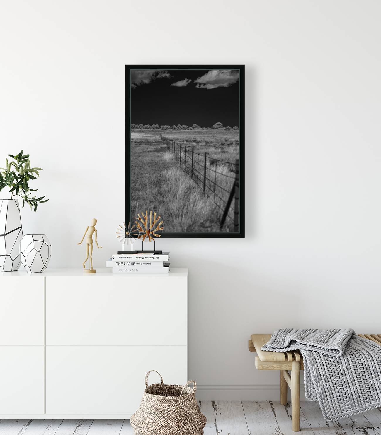 Fenceline Whisper in Monochrome Reproduction