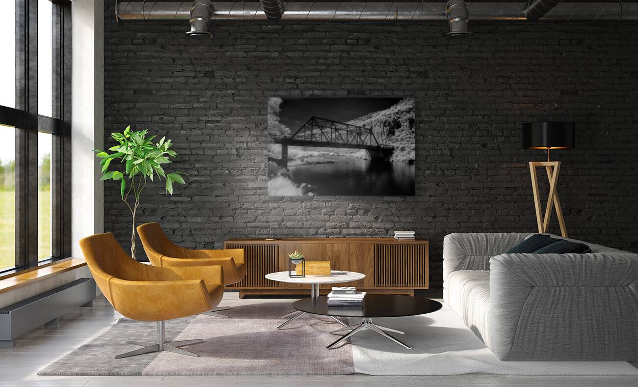 Industrial Elegance over Tranquil Waters Reproduction