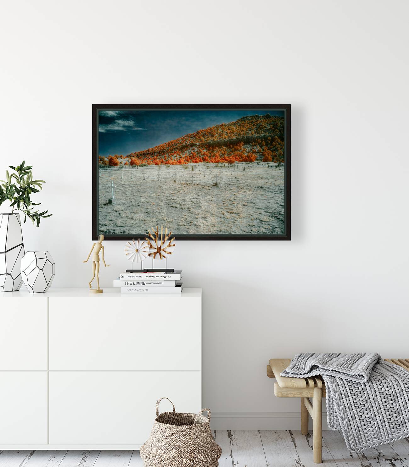 Gravestones Under a Fiery Canopy Reproduction