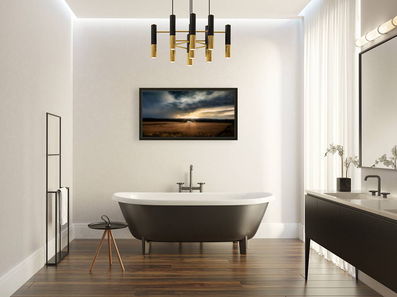 Farmland Sunset Reproduction