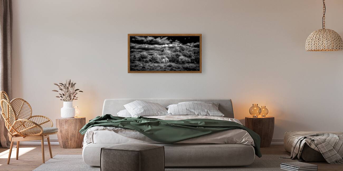 Timeless Elegance of Deserted Peaks Reproduction