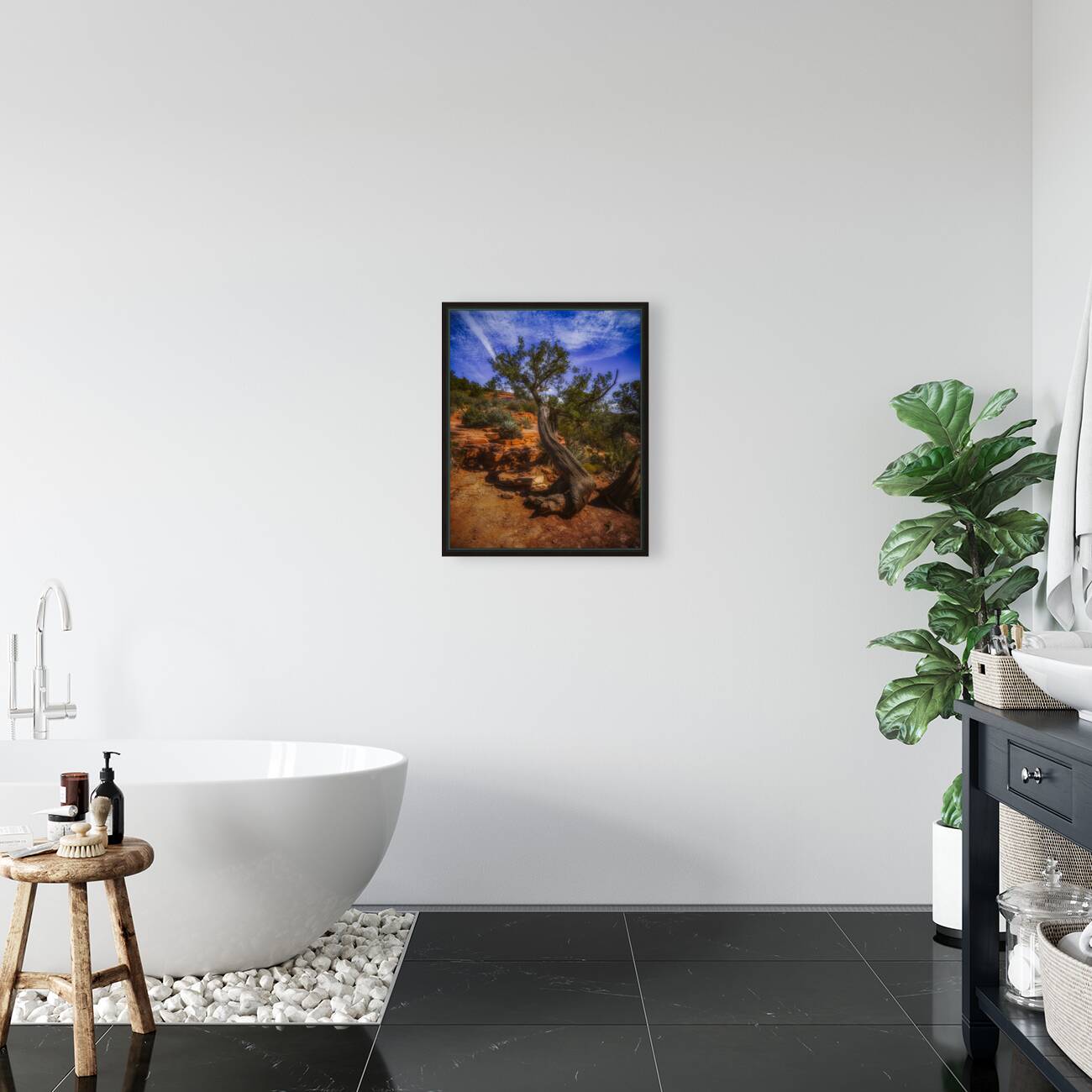 Windswept Harmony of Bark and Sky Reproduction