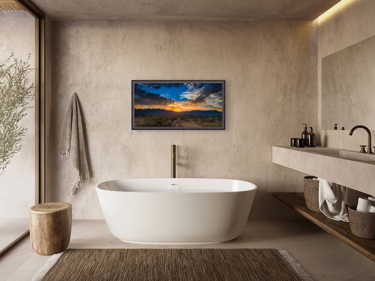 CELESTIAL CANVAS OVER ARID SILENCE Reproduction