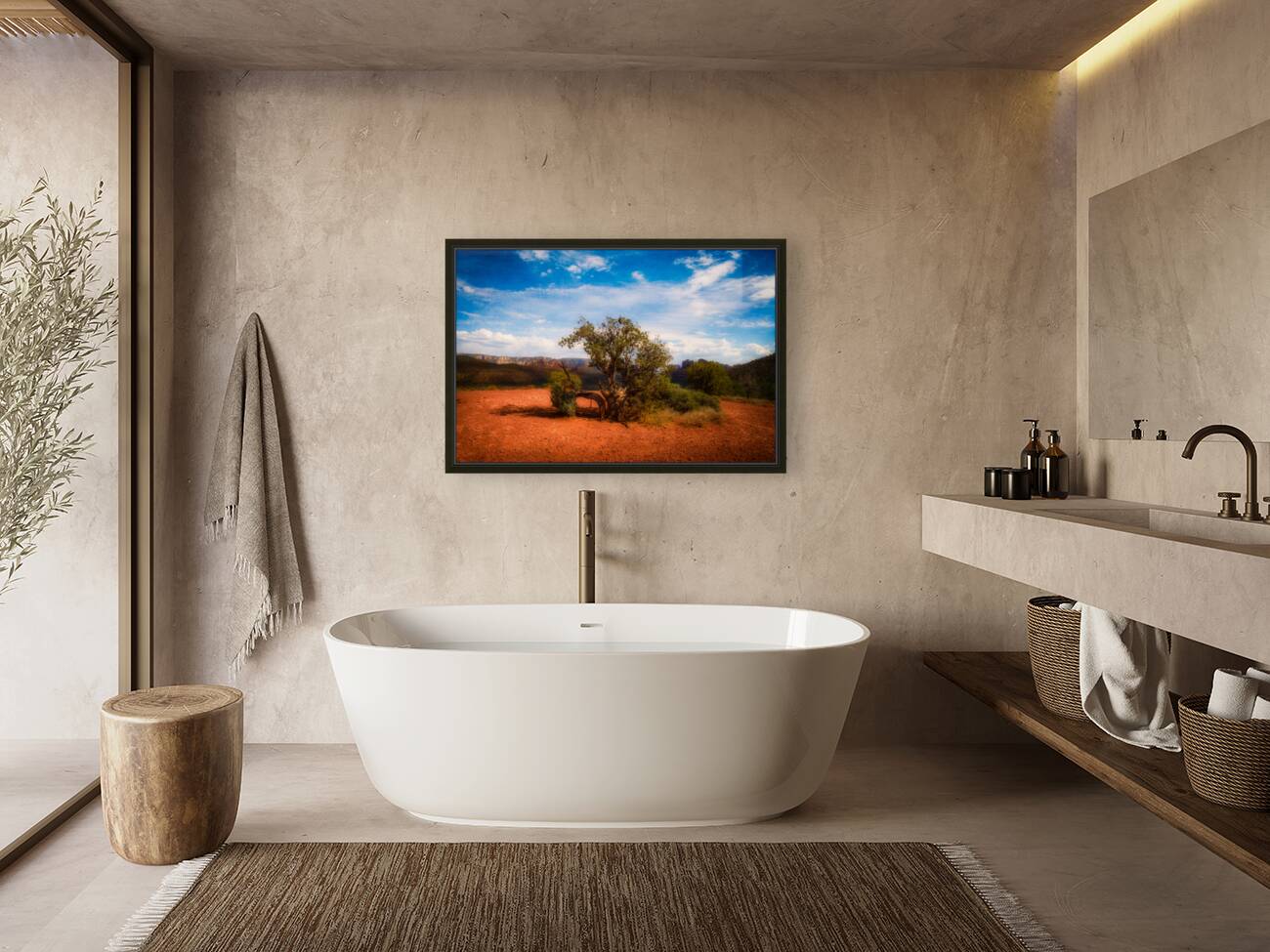 Gnarled Ode on Reddish Earth Reproduction