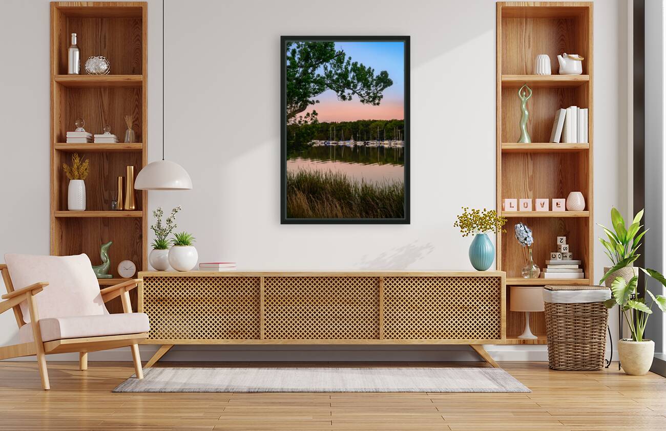 Sailboats in Serenitys Embrace Reproduction