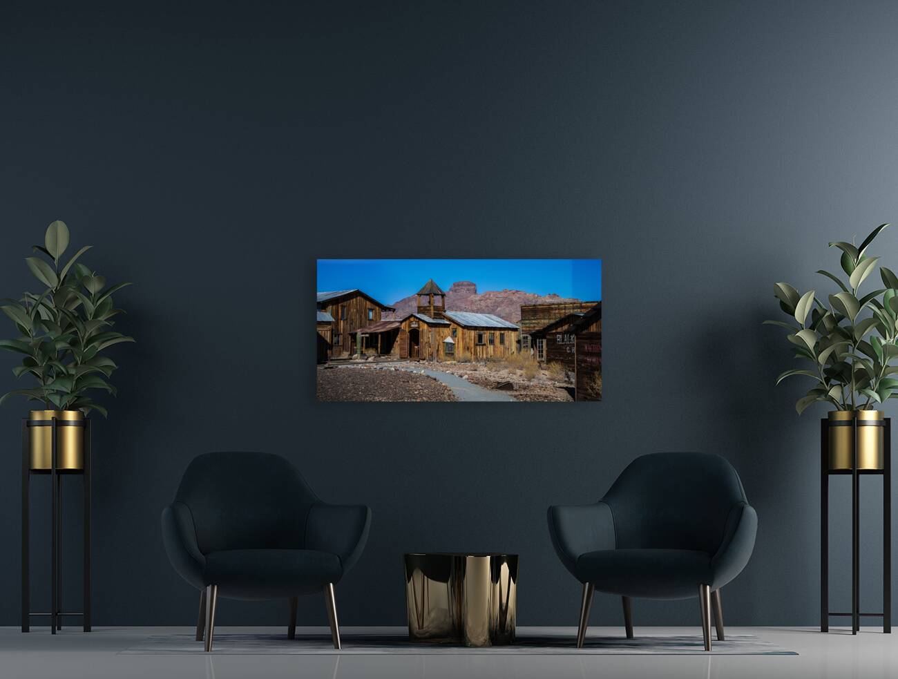 Frontier Silence Beneath Azure Skies Reproduction