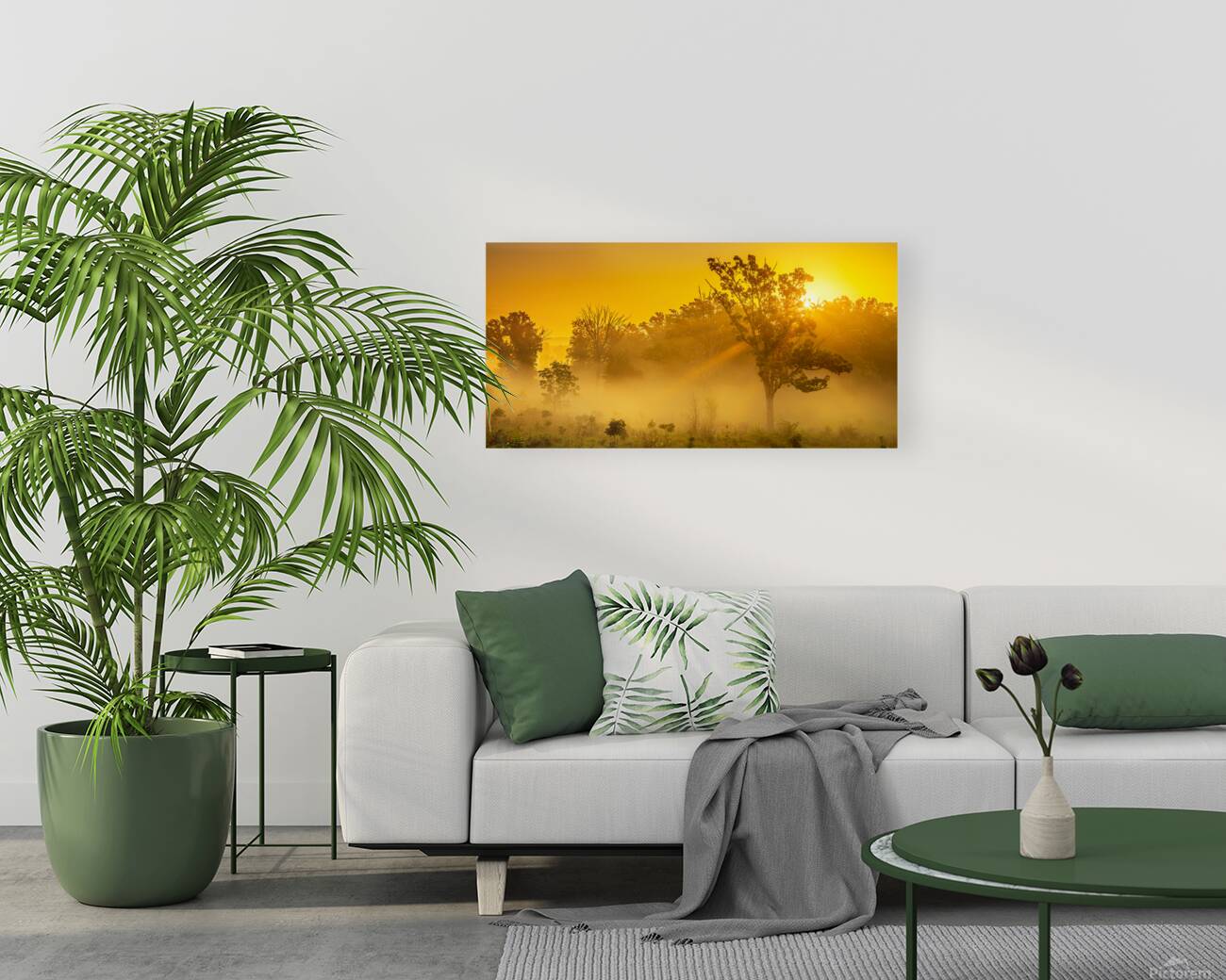 Misty Morning Glow: Dawn in Gettysburg Reproduction