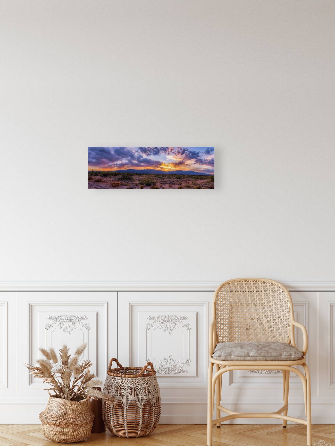 Sunset Tapestry Over Arid Plains Reproduction