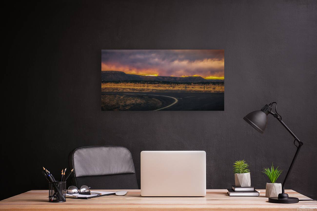 Roads Turn Under Fiery Skies Reproduction