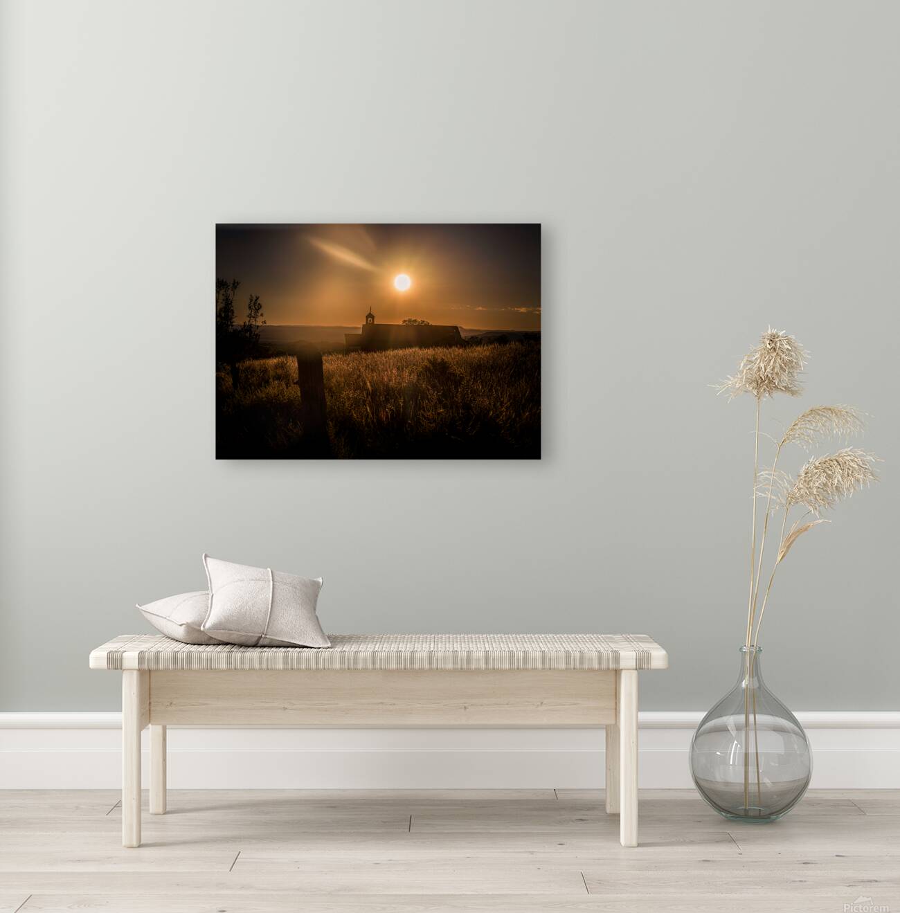 Silhouette in Sunlit Harmony Reproduction