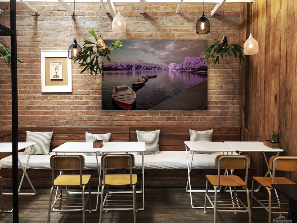 Lavender Waterscape Reverie   Reproduction