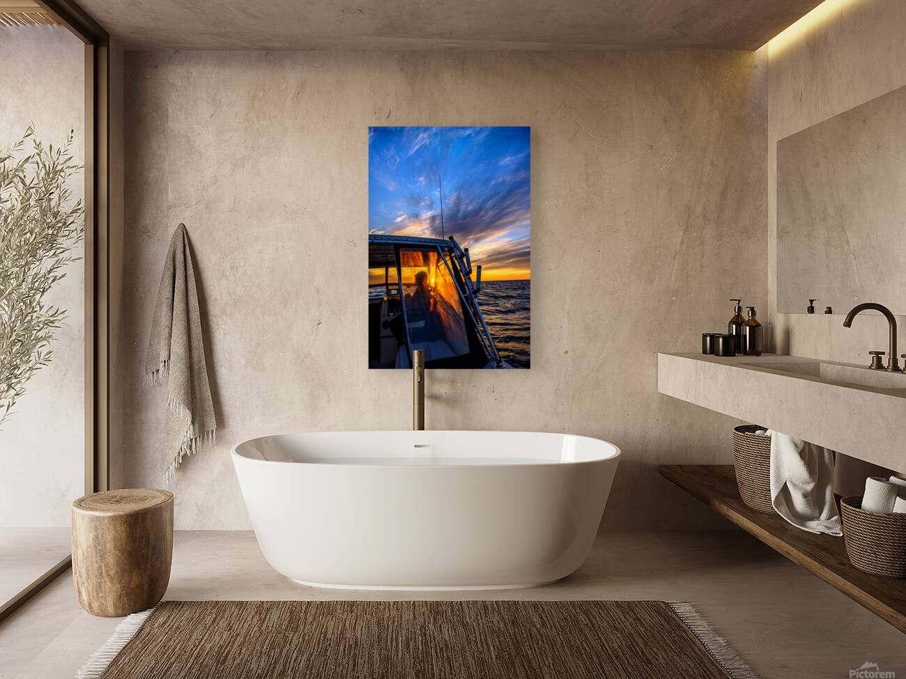 Golden Horizons: A Birthday Boat Ride with Wet Net Charters Reproduction