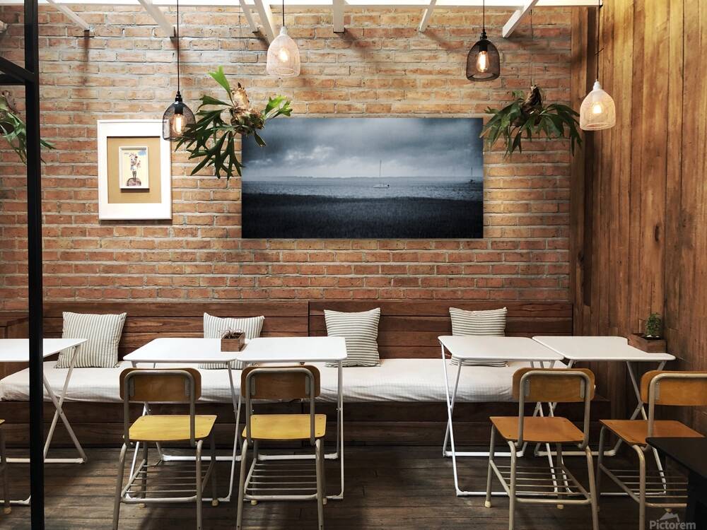 Rainy Day Adventures: A Foggy Sailboat Tale in Saint Marys Geor Reproduction