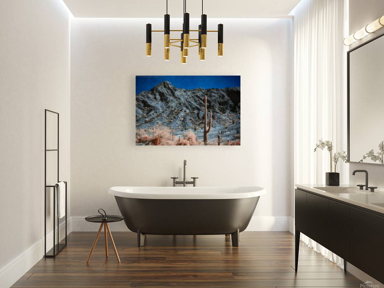 Rocky Backdrop to a Prickly Presence Reproduction