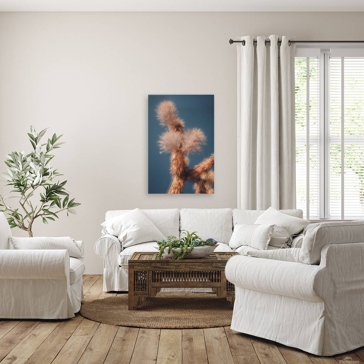 Textured Dance Beneath the Blue Reproduction