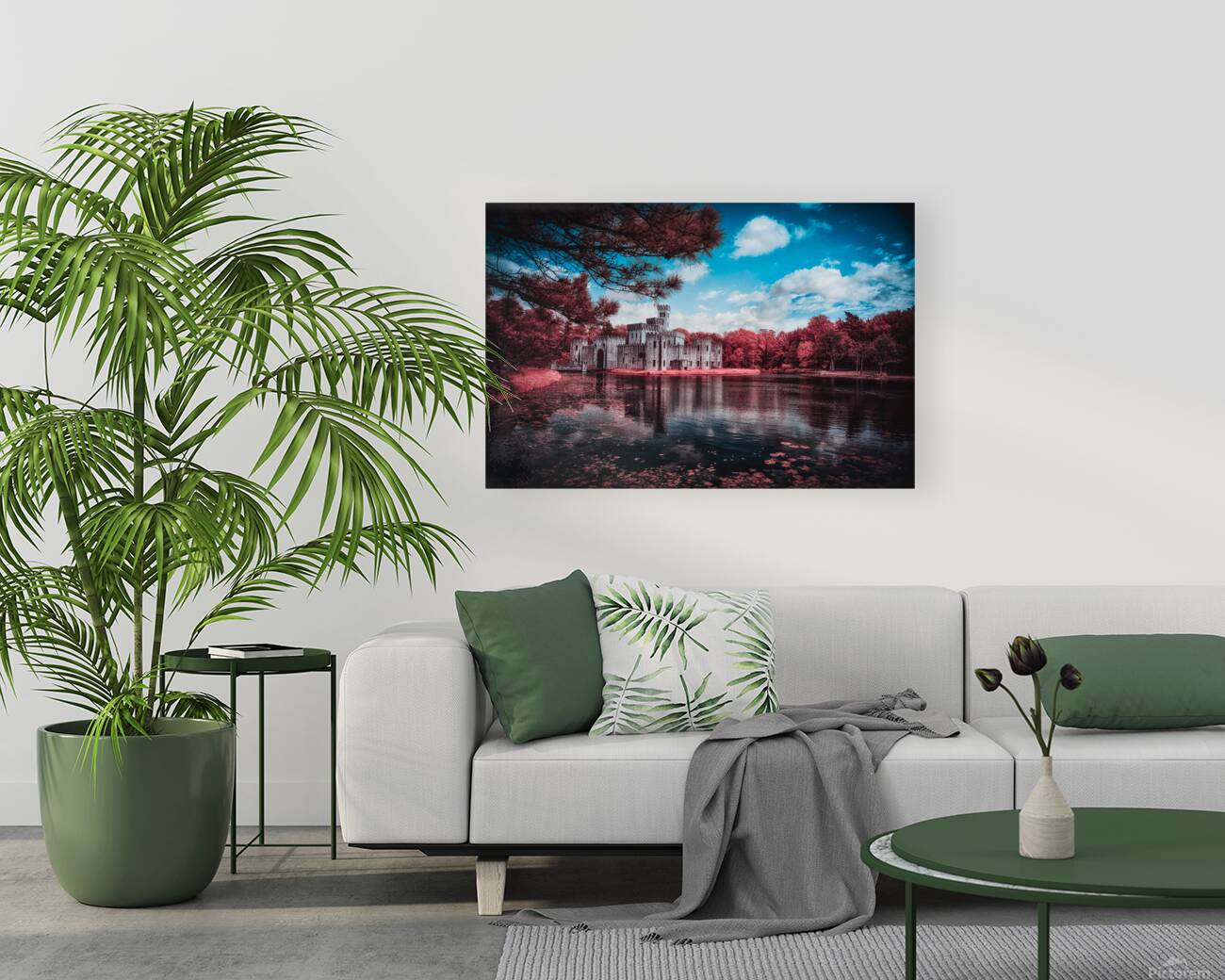 Castle Reflections Under a Texan Sky Reproduction