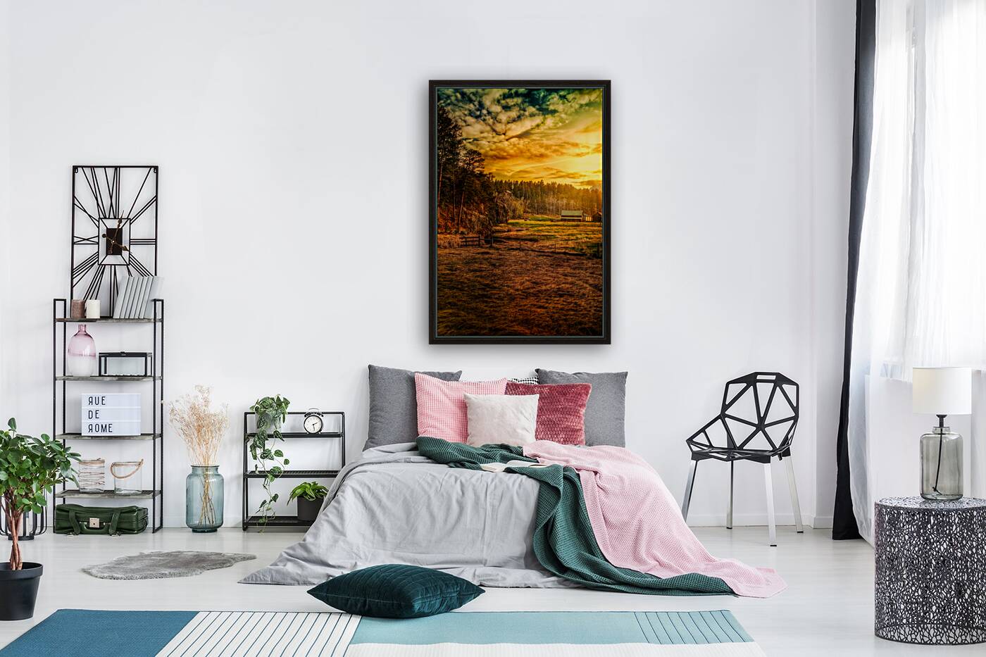 Golden Glow at Custer Ranch: A South Dakota Sunset Reproduction