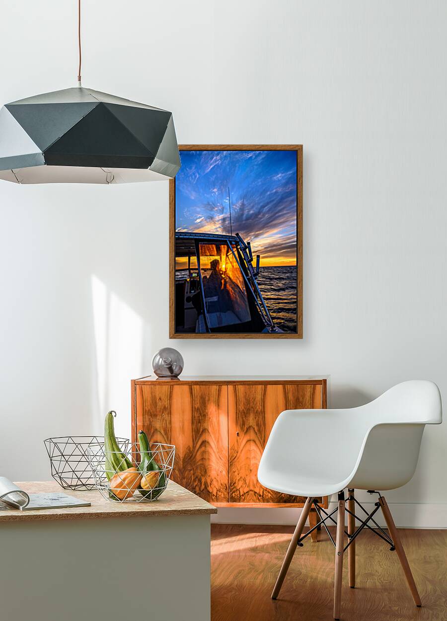 Golden Horizons: A Birthday Boat Ride with Wet Net Charters Reproduction