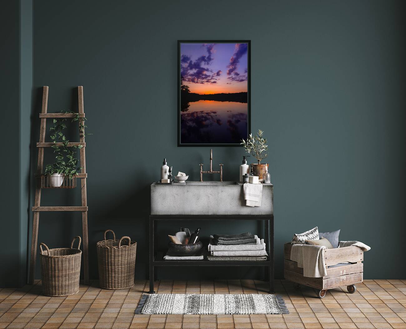 Enchanted Horizon: Capturing the Magic of Sunset at Killens Pond Reproduction