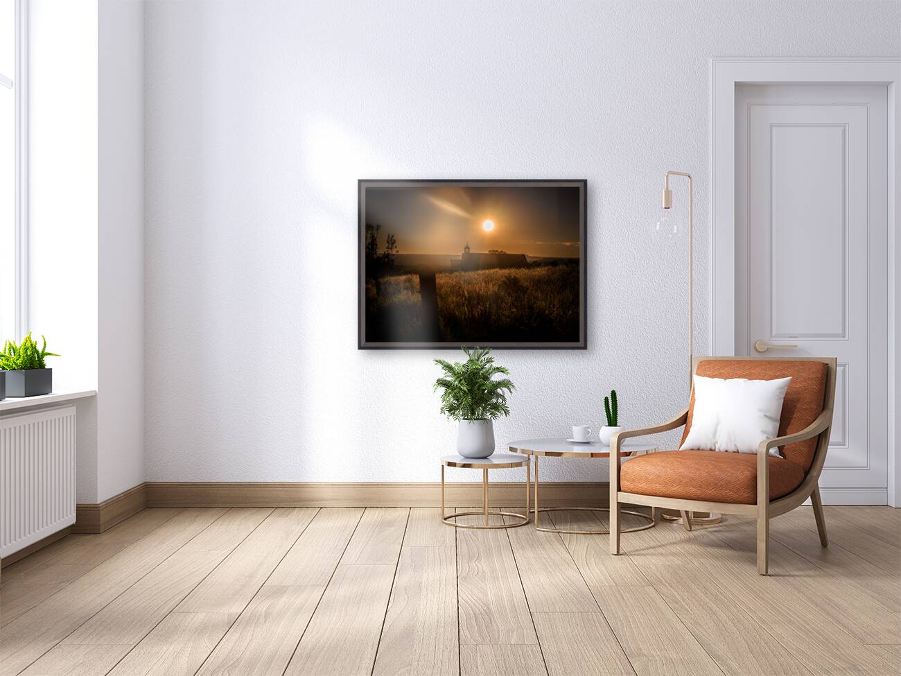 Silhouette in Sunlit Harmony Reproduction