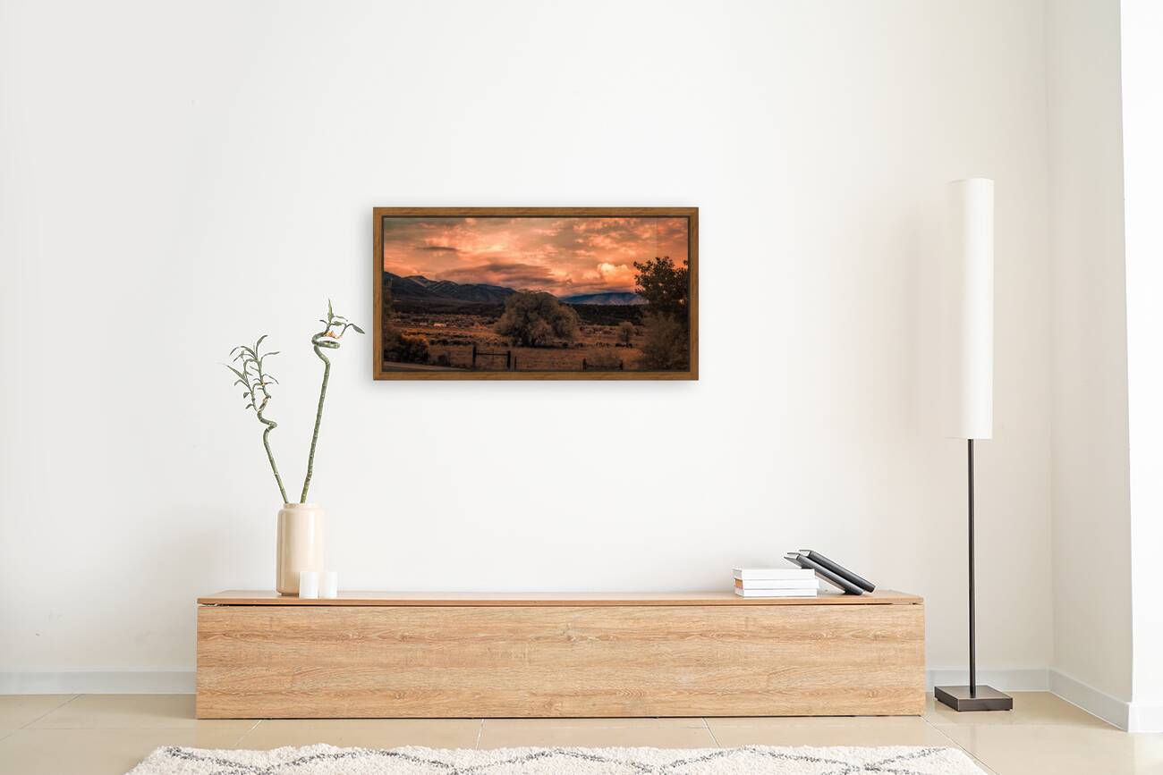 Solitary Vigil in a Fiery Twilight Reproduction