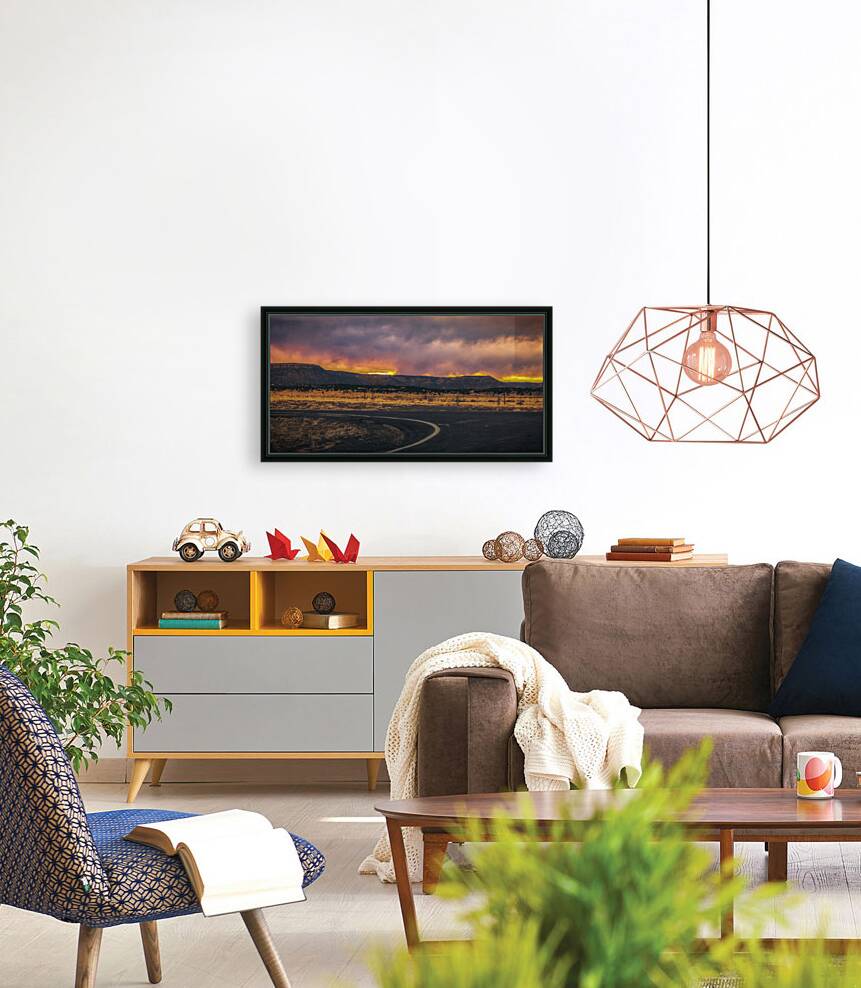 Roads Turn Under Fiery Skies Reproduction