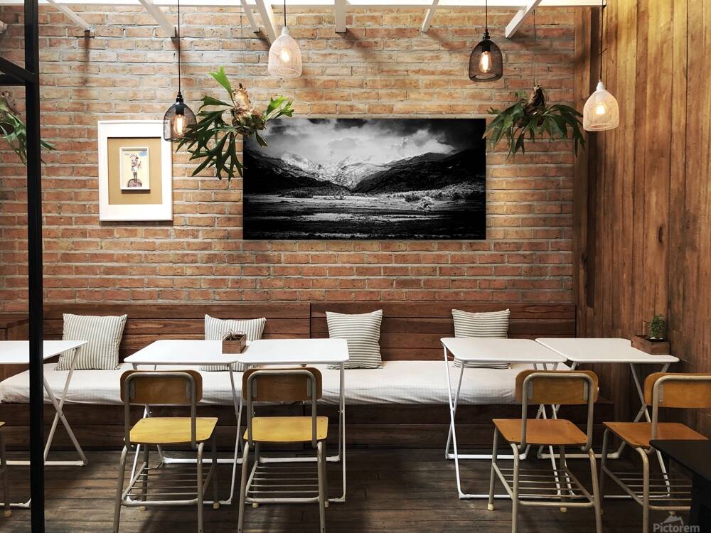 Mountains Embrace: Lone Valley Tree Reproduction